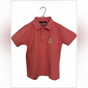 Psycho Bunny Kids Coral/Pink Short Sleeve Polo.